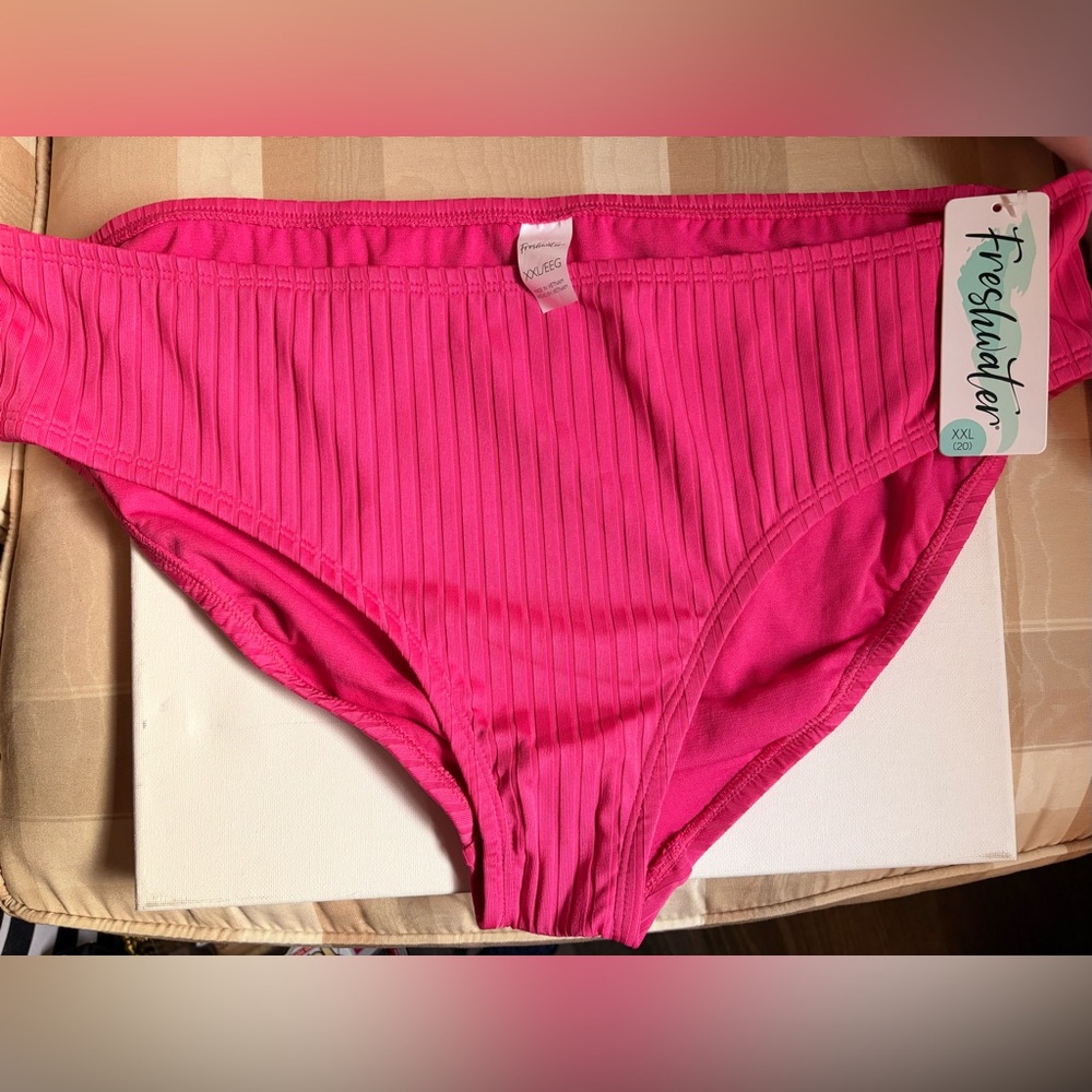 Kohl’s Freshwater Ribbed Hot Pink Bikini Bottom XXL (20) 2X